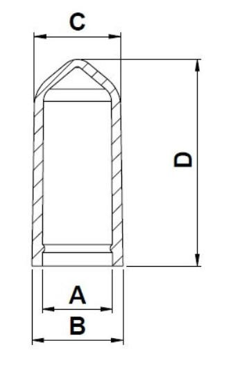 PVC Caps (PC)PVC Cap for pipes_technical drawing